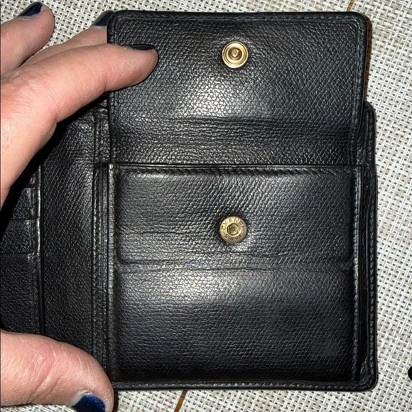 CHANEL Black Leather Bifold Wallet Authentic 2004 Collection EUC Box,Bag - Picture 12 of 17